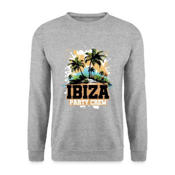 Ibiza Party Crew Holidays - Unisex Sweatshirt - salt & pepper - Front - Alina (178cm) & Michal (187cm)