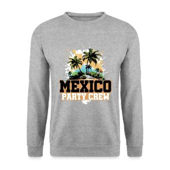 Vacances de l’équipage de la fête au Mexique - Sweat-shirt Unisexe - gris chiné - Devant - Alina (178cm) & Michal (187cm)