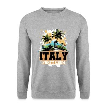 Italy Party Crew Holidays - Unisex Sweatshirt - salt & pepper - Front - Alina (178cm) & Michal (187cm)