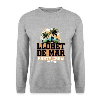 Lloret De Mar Party Crew Holiday - Unisex Sweatshirt - salt & pepper - Front - Alina (178cm) & Michal (187cm)