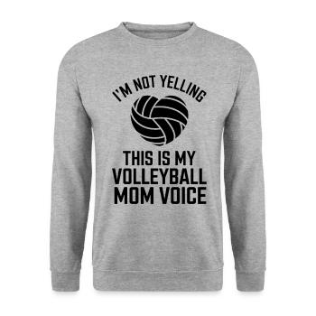 volley-ball dire drôle de cadeau de volley-ball - Sweat-shirt Unisexe - gris chiné - Devant - Alina (178cm) & Michal (187cm)