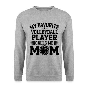 volley-ball dire drôle de cadeau de volley-ball - Sweat-shirt Unisexe - gris chiné - Devant - Alina (178cm) & Michal (187cm)