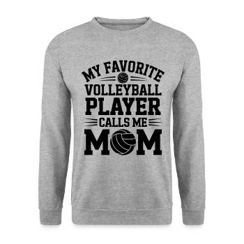 volley-ball dire drôle de cadeau de volley-ball - Sweat-shirt Unisexe - gris chiné - Devant - Alina (178cm) & Michal (187cm)