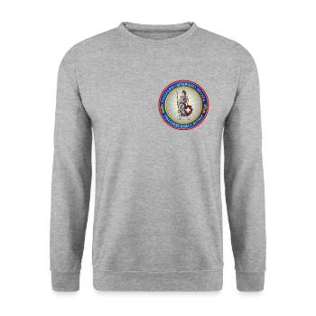 Helvetia Seal - Unisex Sweatshirt - salt & pepper - Front - Alina (178cm) & Michal (187cm)
