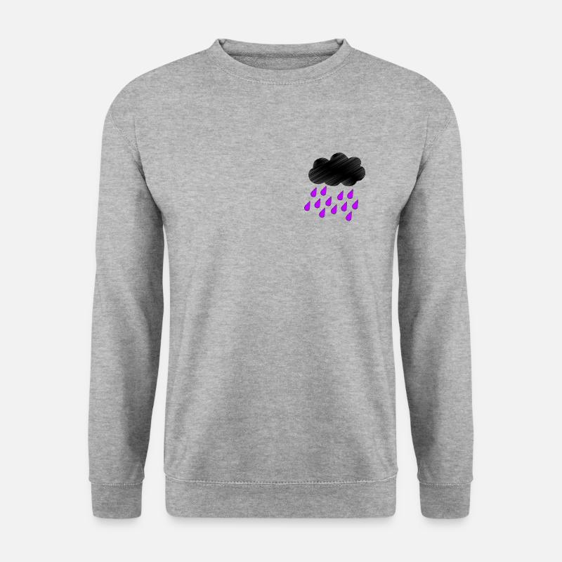Wolke Regen Lila Wetter - Unisex Pullover - Weißgrau meliert