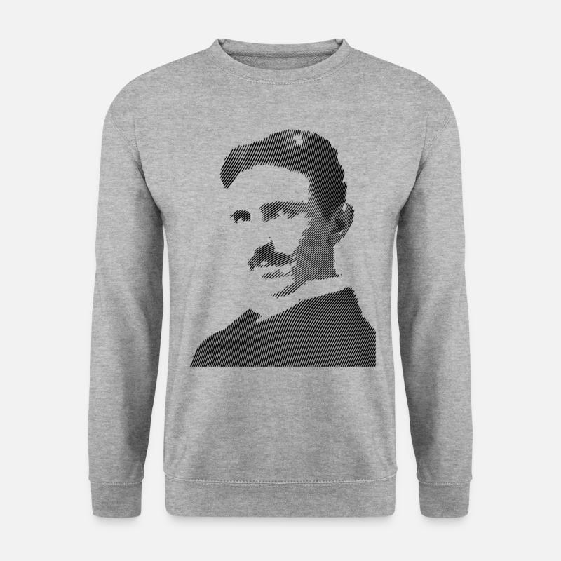 Nikola Tesla - Unisex Pullover - Weißgrau meliert