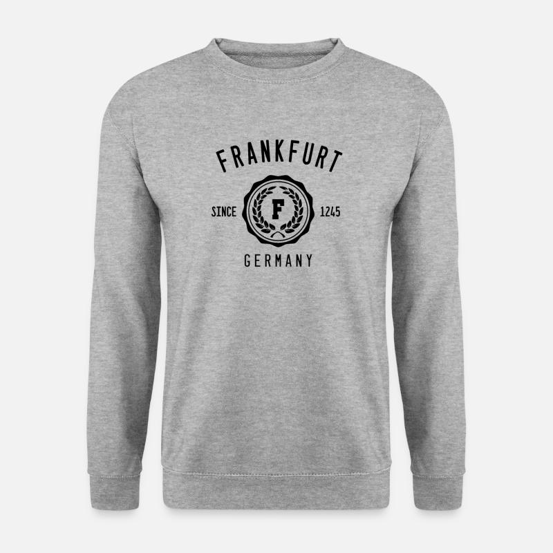 Frankfurt - Unisex Pullover - Weißgrau meliert