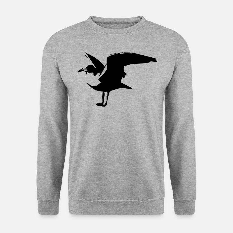 Möwe - Unisex Pullover - Weißgrau meliert