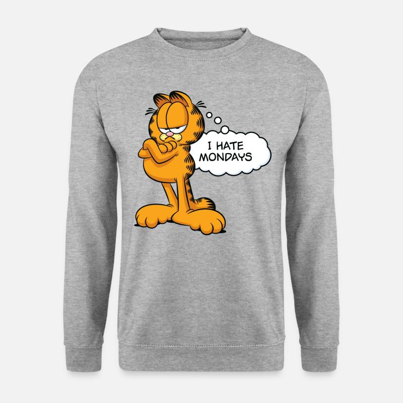 Garfield J' Déteste Le Lundi - Sweat-shirt Unisexe - gris chiné