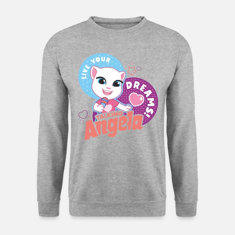 Talking Angela Live Your Dreams - Unisex Pullover - Weißgrau meliert