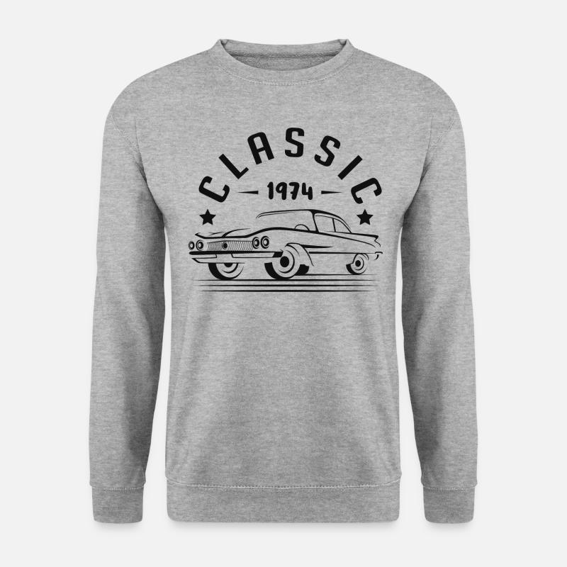 Klassisch 1974. - Unisex Pullover - Weißgrau meliert