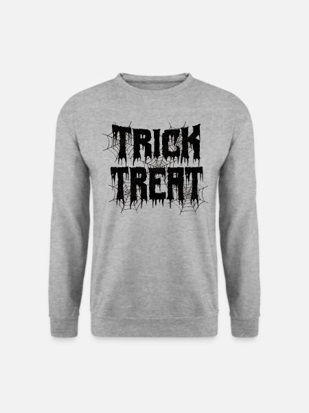 Trick Treat, Halloween. - Unisex Pullover - Weißgrau meliert