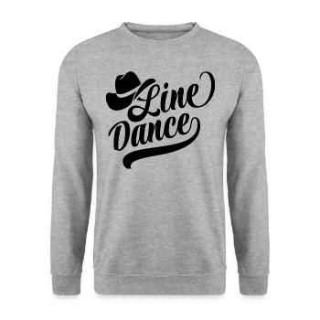 Linedance Linedancing Country Fan - Sticker - Unisex Sweatshirt - salt & pepper - Front - Alina (178cm) & Michal (187cm)