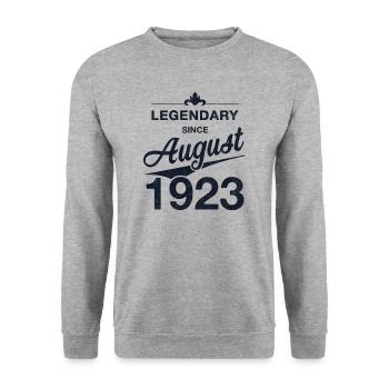 100th Birthday Legendary August 1923 Volume 23 - Unisex Sweatshirt - salt & pepper - Front - Alina (178cm) & Michal (187cm)