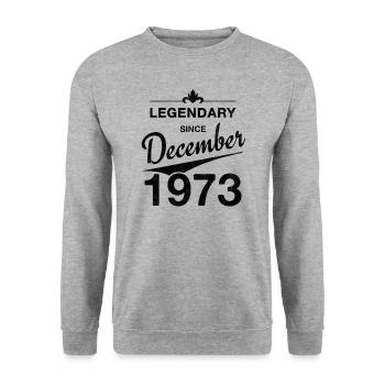 50e anniversaire Légendaire Décembre 1973 Volume 73 - Sweat-shirt Unisexe - gris chiné - Devant - Alina (178cm) & Michal (187cm)