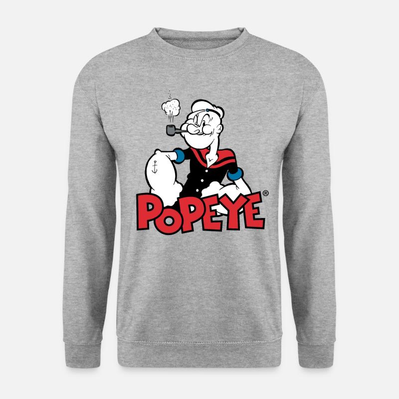 Popeye Logo With Winking Popeye - Unisex Sweatshirt - salt & pepper