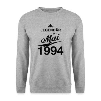 30e anniversaire Légendaire depuis mai 1994 Volume 94 - Sweat-shirt Unisexe - gris chiné - Devant - Alina (178cm) & Michal (187cm)