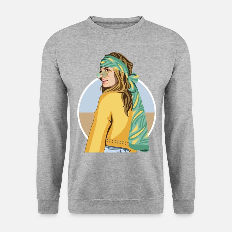 Reisend - Unisex Pullover - Weißgrau meliert