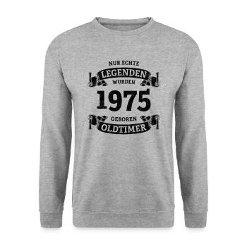 De vraies légendes sont nées en 1975 pour son 50e anniversaire - Sweat-shirt Unisexe - gris chiné - Devant - Alina (178cm) & Michal (187cm)