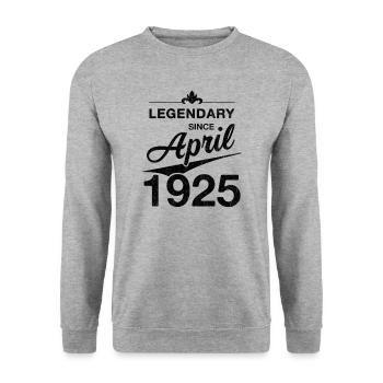 100e anniversaire Légendaire Avril 1925 Volume 25 - Sweat-shirt Unisexe - gris chiné - Devant - Alina (178cm) & Michal (187cm)