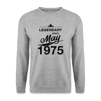 50th Birthday Legendary since May 1975 Volume 75 - Unisex Sweatshirt - salt & pepper - Front - Alina (178cm) & Michal (187cm)