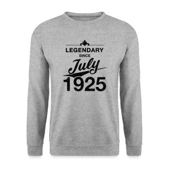 100e anniversaire Légendaire depuis juillet 1925 - Sweat-shirt Unisexe - gris chiné - Devant - Alina (178cm) & Michal (187cm)
