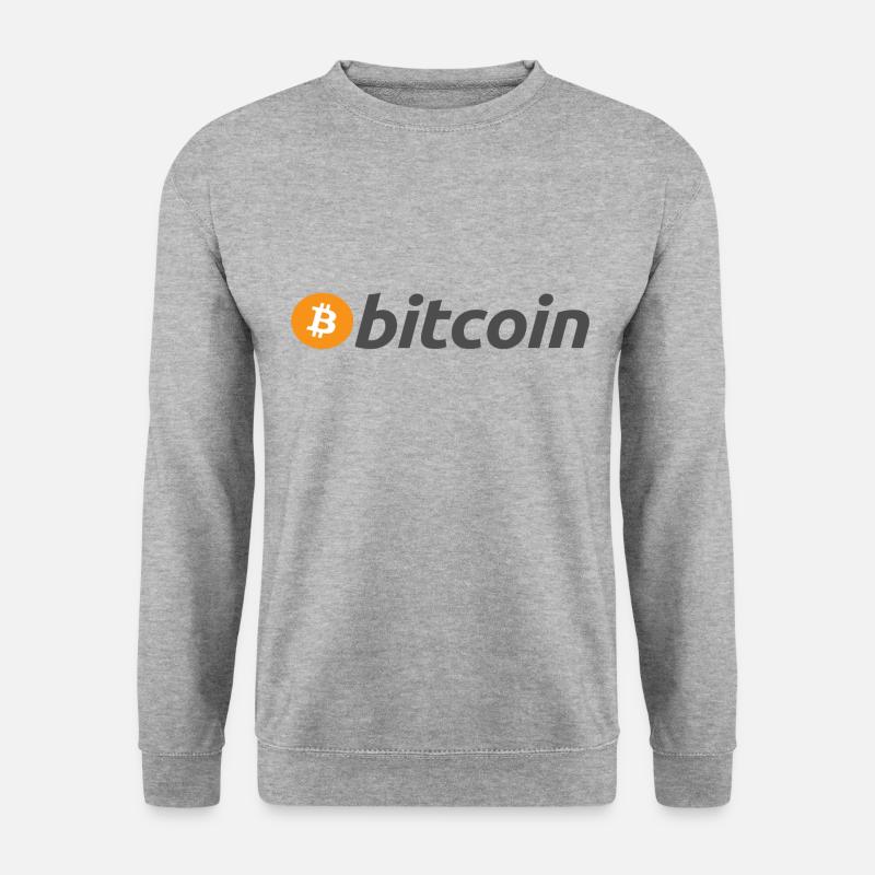 BITCOIN Bitcoin Bitcoin BITCOIN - Unisex Pullover - Weißgrau meliert