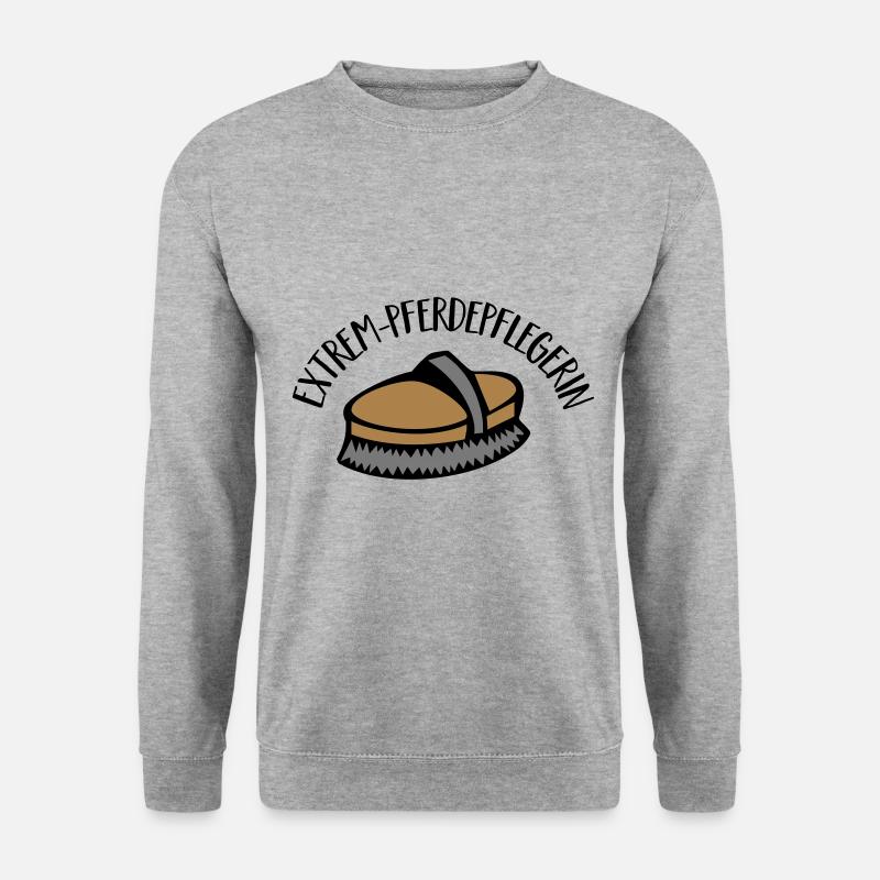 Extrem-Pferdepflegerin - Unisex Pullover - Weißgrau meliert