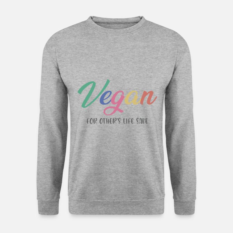 Vegan - Unisex Pullover - Weißgrau meliert