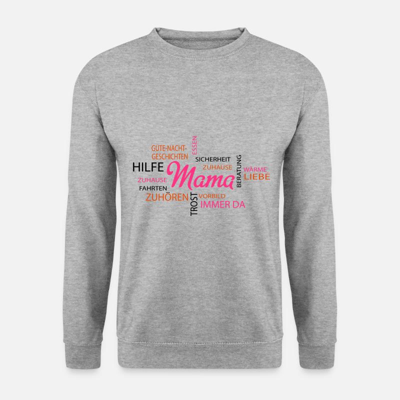 Mama - Unisex Pullover - Weißgrau meliert