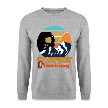 Climb climbing - Unisex Sweatshirt - salt & pepper - Front - Alina (178cm) & Michal (187cm)