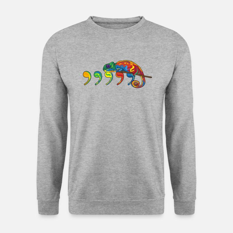 comma chameleon - Unisex Sweatshirt - salt & pepper
