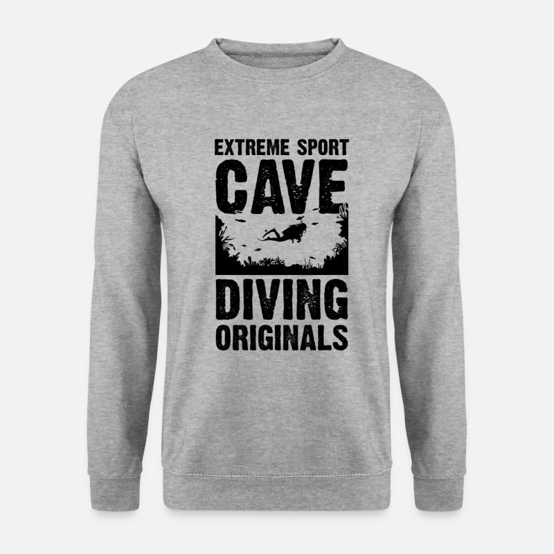 Tauchen Dive Taucher Spruch - Unisex Pullover - Weißgrau meliert
