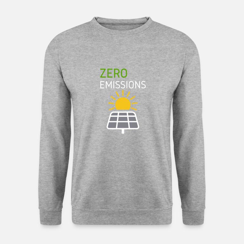 Zero emissions solar sun - Unisex Sweatshirt - salt & pepper