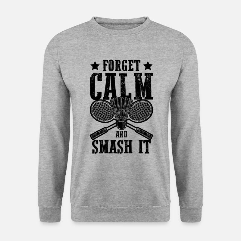 Badmintonschläger Badminton - Unisex Pullover - Weißgrau meliert
