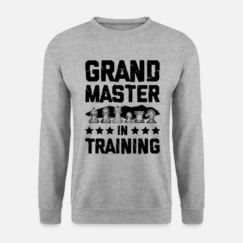 schach training master - Unisex Pullover - Weißgrau meliert