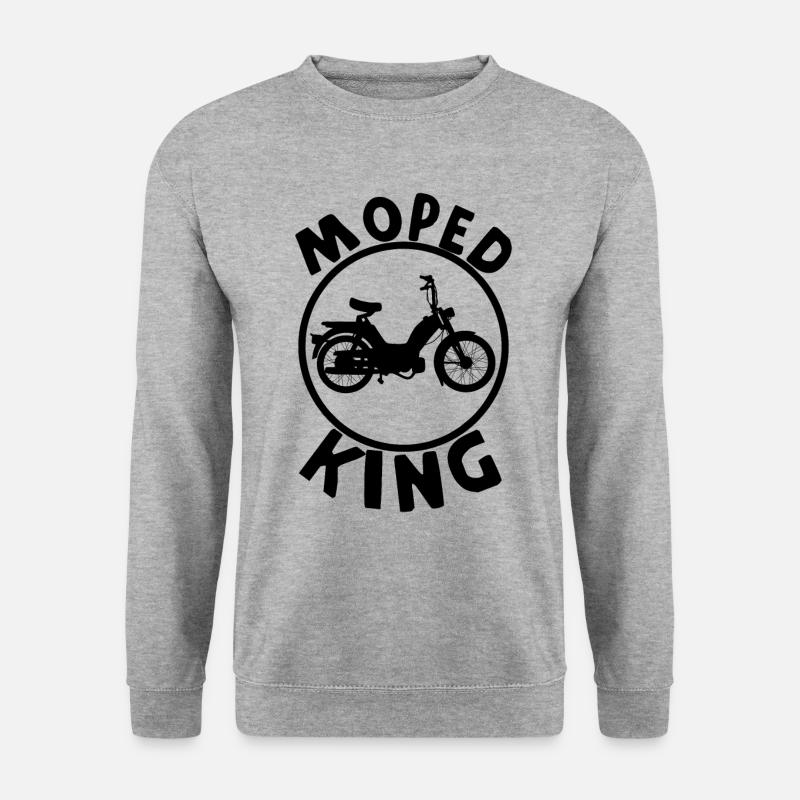 Moped König - Unisex Pullover - Weißgrau meliert