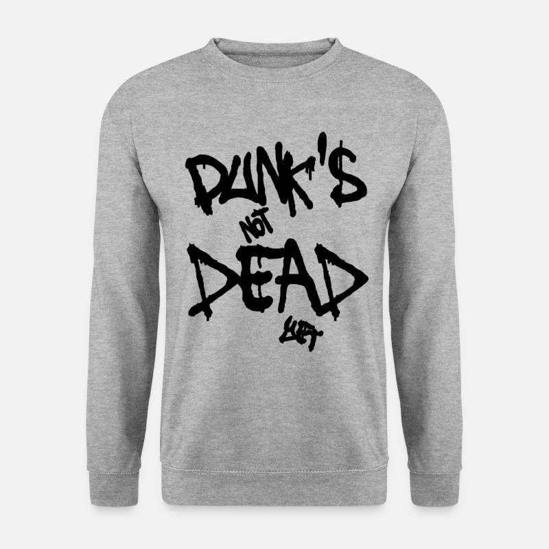 Punk ist noch nicht tot - Unisex Pullover - Weißgrau meliert