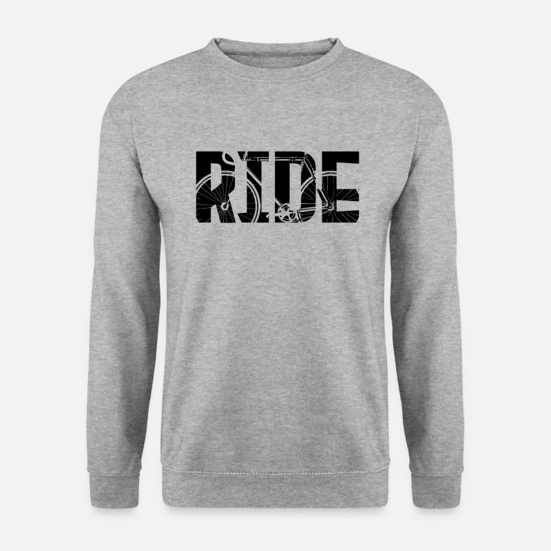 fahre Rennrad - Unisex Pullover - Weißgrau meliert