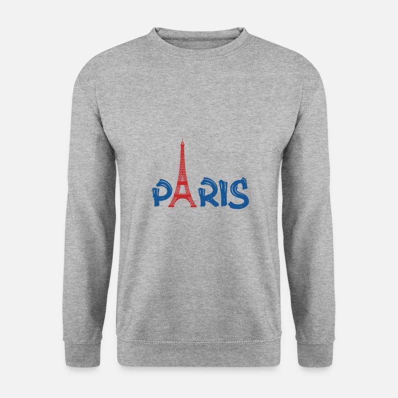 PARIS - Unisex Pullover - Weißgrau meliert