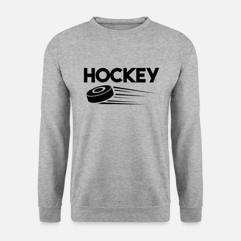 Eishockey Puck - Unisex Pullover - Weißgrau meliert
