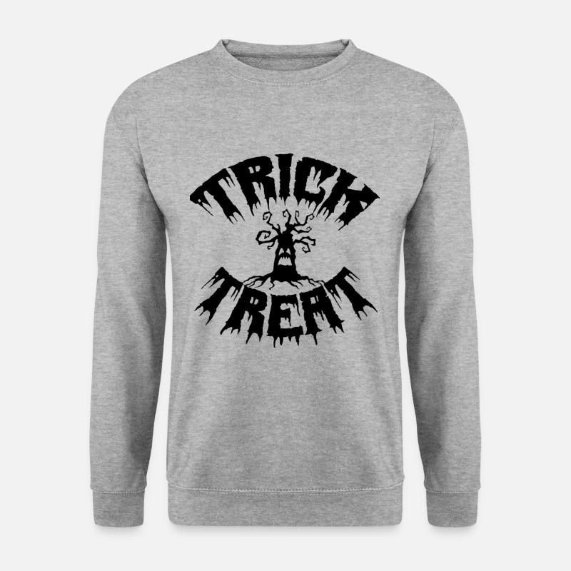 Trick Treat, Halloween. - Unisex Pullover - Weißgrau meliert