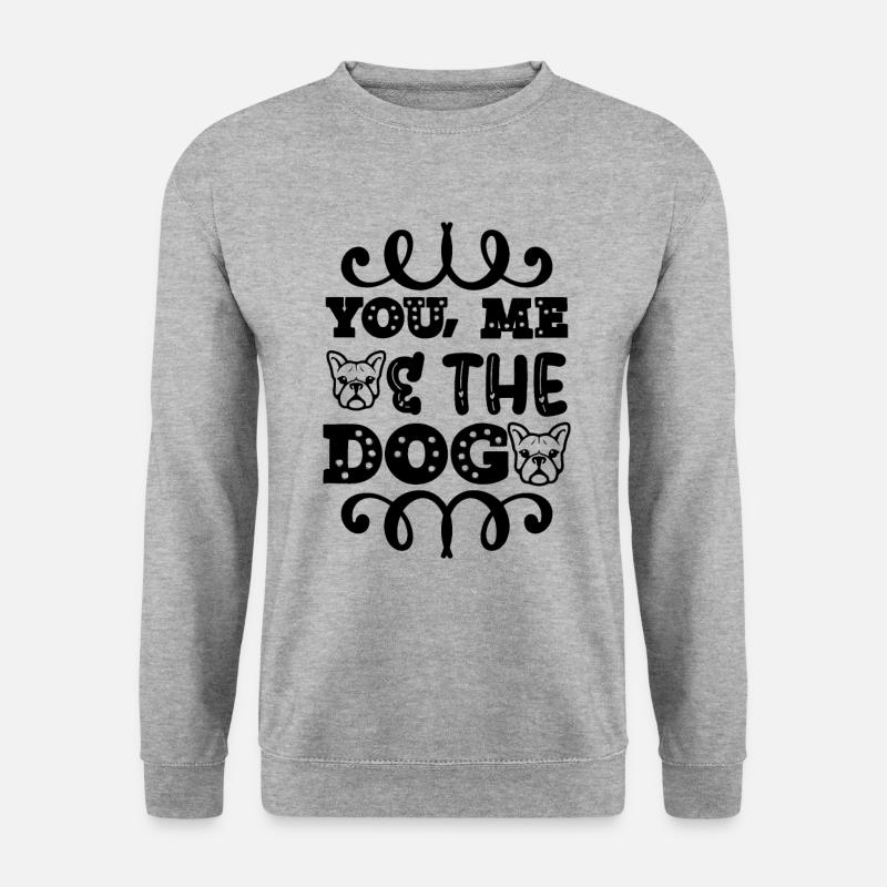 Du ich die Hunde - Unisex Pullover - Weißgrau meliert