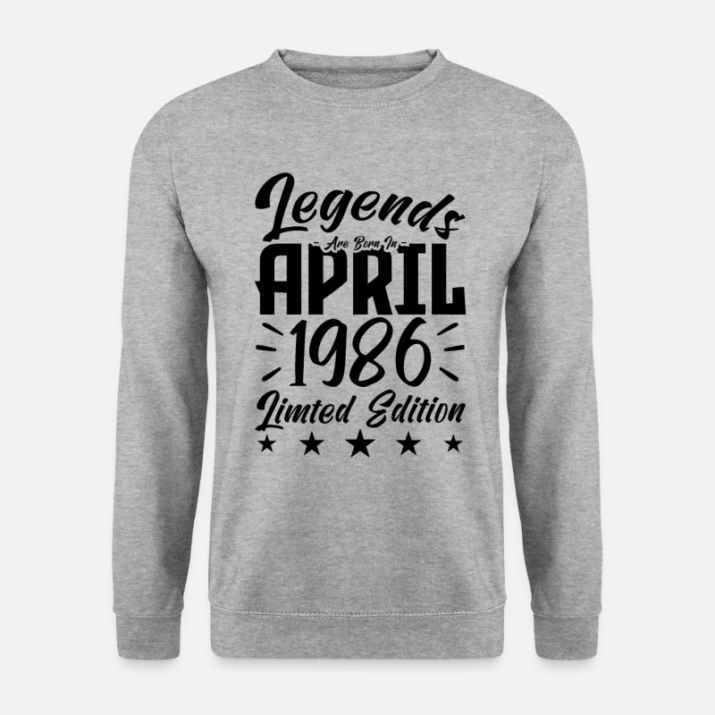 Födda 1986 Födelsedagspresent 1986 - Unisextröja - vitgråmelerad