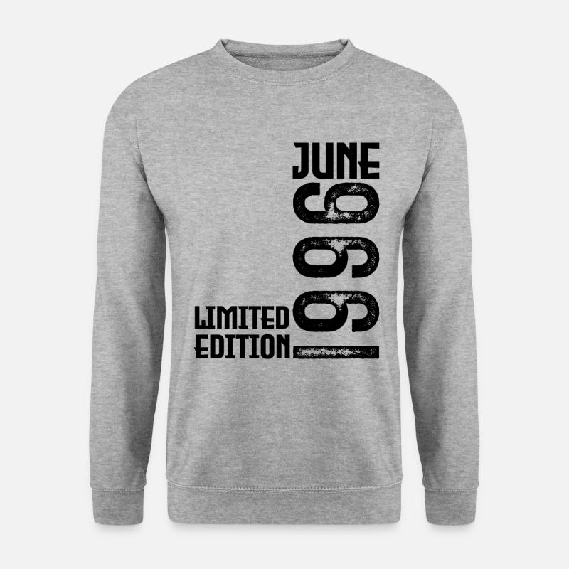 Geschenk Juni 1996 Jubiläum Juni 1996. Juni 1996 - Unisex Pullover - Weißgrau meliert