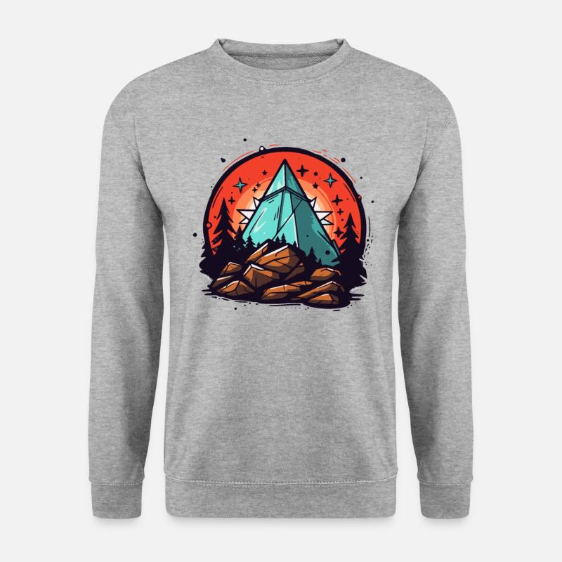 Die natürliche Pyramide - Unisex Pullover - Weißgrau meliert