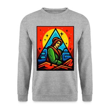 Is This Art: Tough Life Woman - Unisex Sweatshirt - salt & pepper - Front - Alina (178cm) & Michal (187cm)