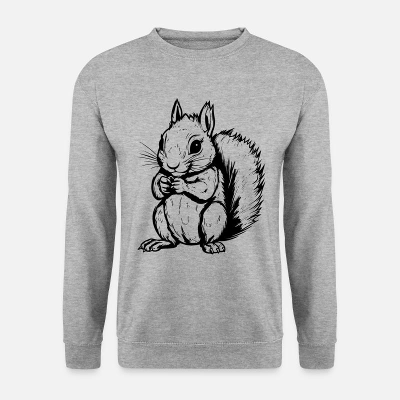 Ein Eichhörnchen - Unisex Pullover - Weißgrau meliert