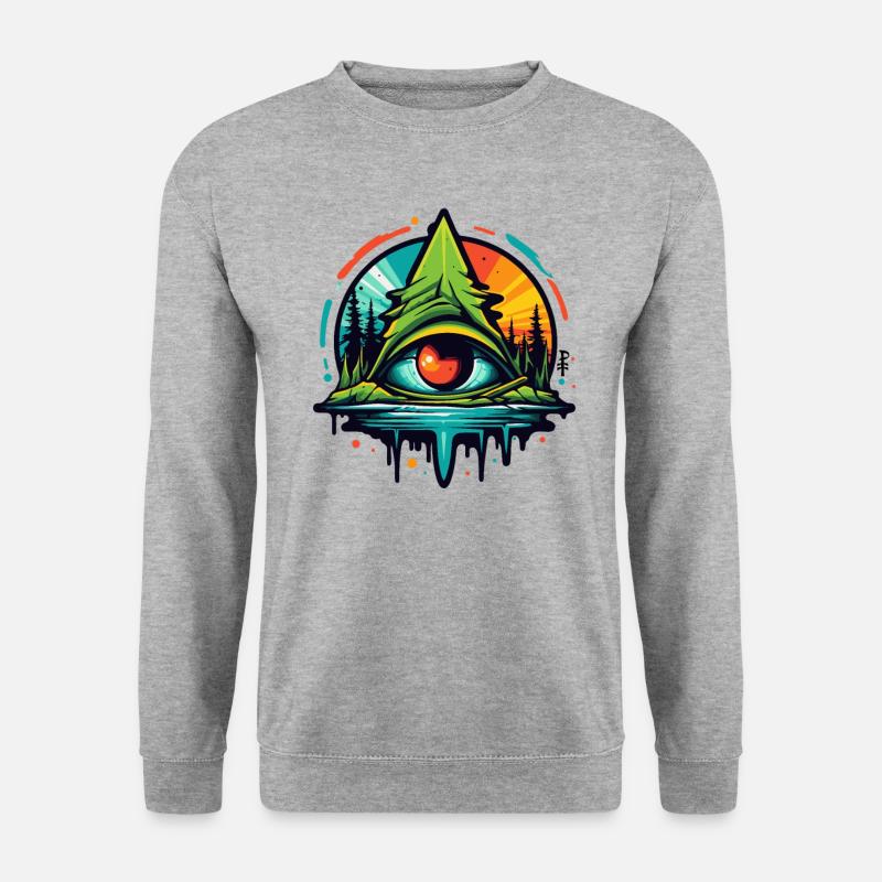 Das Auge der Natur - Unisex Pullover - Weißgrau meliert