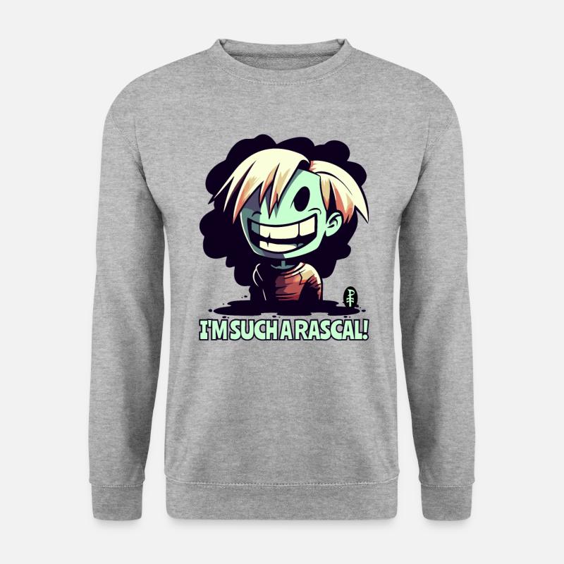 Ich bin so ein Schelm - Unisex Pullover - Weißgrau meliert